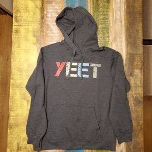 YEET Gamer-Slang, Hoodie Sweatshirt, Charcoal Grey / Gray - Men's Large
